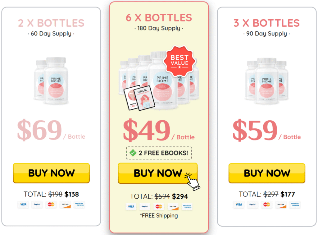 PrimeBiome buy Section