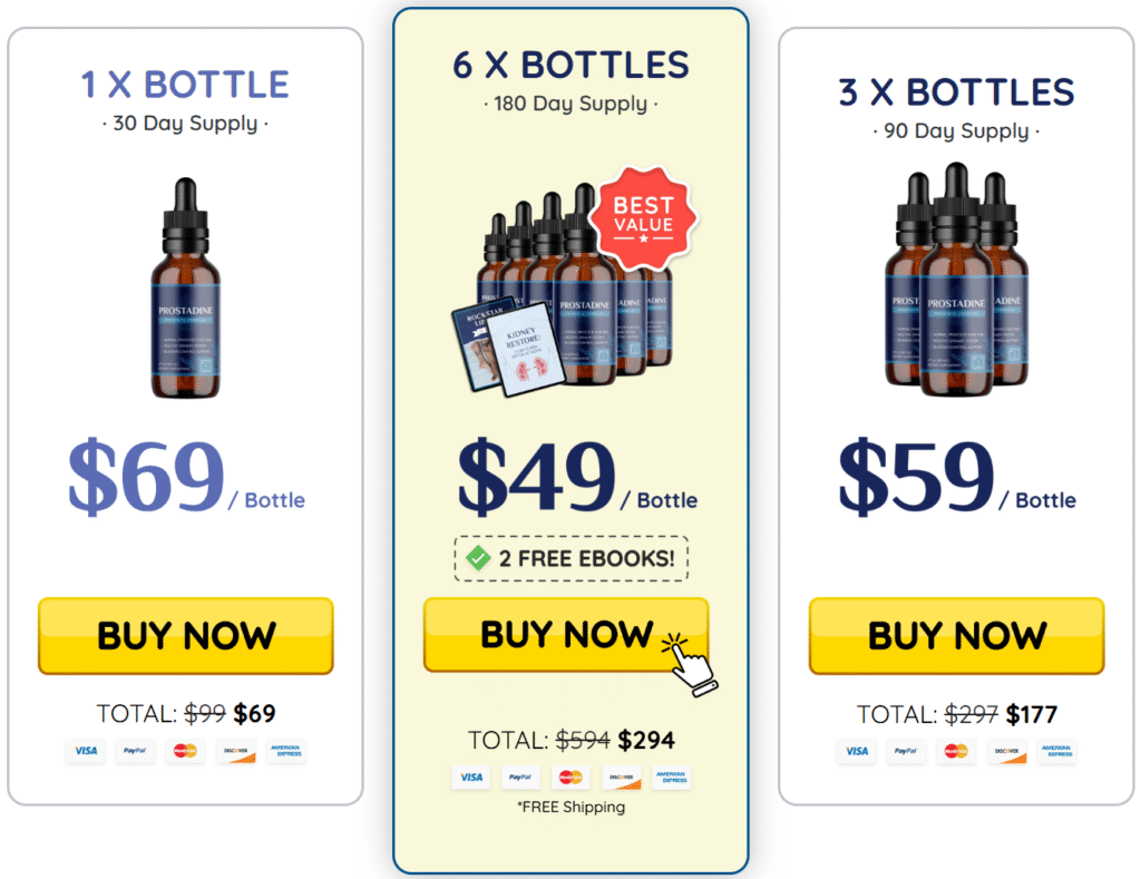 prostadine pricing image